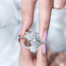 Certified 0.4 Carat Lab Grown Diamond Bypass Engagement Ring Lab - ( EF-VS ) - Rosec Jewels