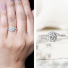 Certified 0.4 Carat Lab Grown Diamond Bypass Engagement Ring Lab - ( EF-VS ) - Rosec Jewels