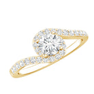 Certified 0.4 Carat Lab Grown Diamond Bypass Engagement Ring Lab - ( EF-VS ) - Rosec Jewels