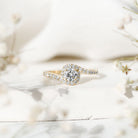 Certified 0.4 Carat Lab Grown Diamond Bypass Engagement Ring Lab - ( EF-VS ) - Rosec Jewels