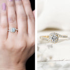 Certified 0.4 Carat Lab Grown Diamond Bypass Engagement Ring Lab - ( EF-VS ) - Rosec Jewels