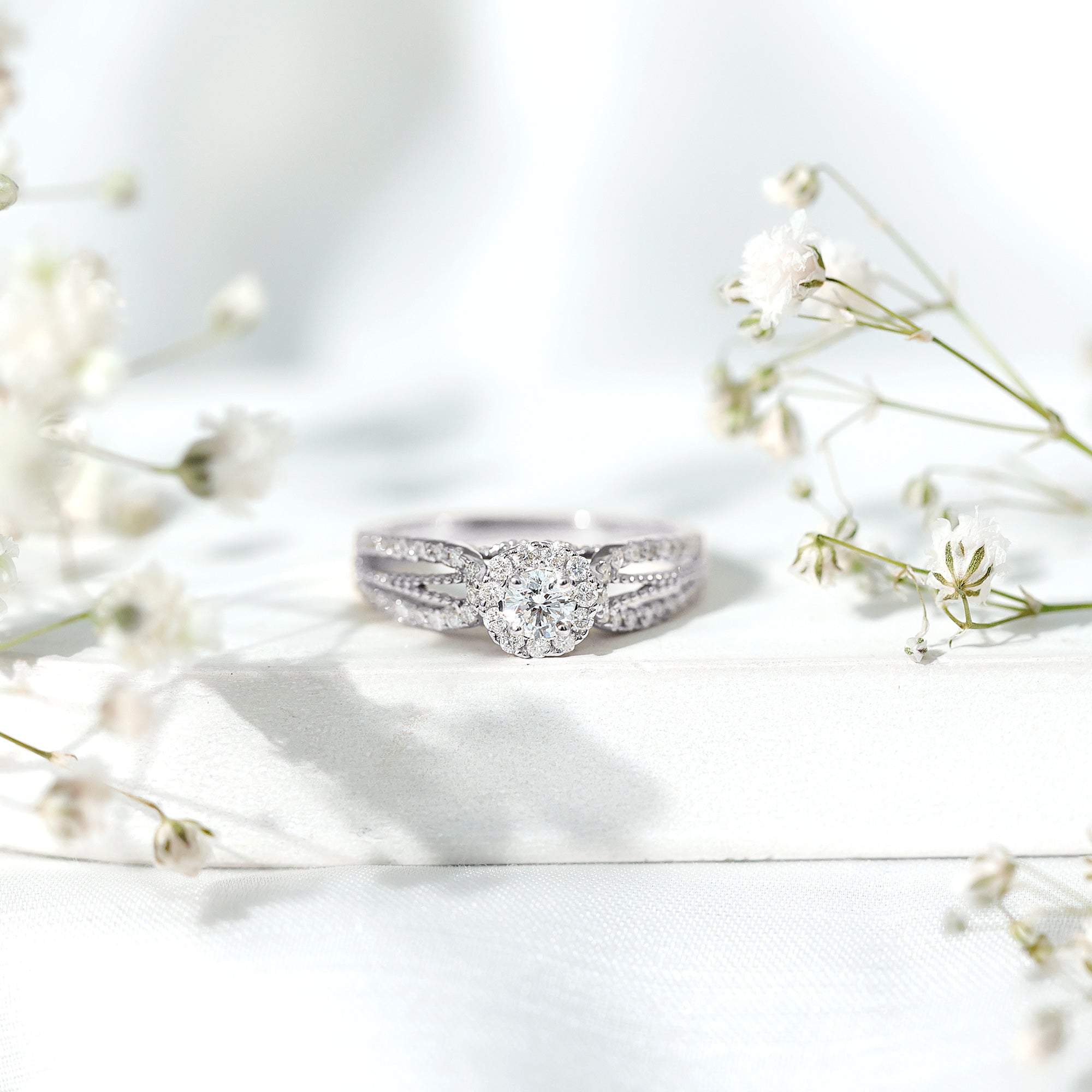 Certified Lab Grown Diamond Vintage Style Engagement Ring Lab - ( EF-VS ) - Rosec Jewels