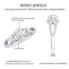 Certified 6 MM Lab Grown Diamond Crossover Engagement Ring Lab - ( EF-VS ) - Rosec Jewels