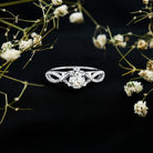 Certified 6 MM Lab Grown Diamond Crossover Engagement Ring Lab - ( EF-VS ) - Rosec Jewels
