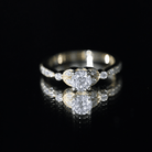 Certified Lab Grown Diamond Minimal Engagement Ring Lab - ( EF-VS ) - Rosec Jewels