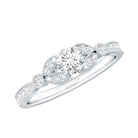 Certified Lab Grown Diamond Minimal Engagement Ring Lab - ( EF-VS ) - Rosec Jewels