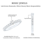 Certified Lab Grown Diamond Engagement Ring with Side Stones Lab - ( EF-VS ) - Rosec Jewels