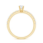Certified Lab Grown Diamond Engagement Ring with Side Stones Lab - ( EF-VS ) - Rosec Jewels