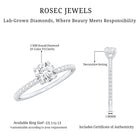 Rosec Jewels-Lab Grown Diamond 5 MM Solitaire Engagement Ring with Side Stones