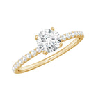 Rosec Jewels-Lab Grown Diamond 5 MM Solitaire Engagement Ring with Side Stones