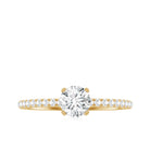 Rosec Jewels-Lab Grown Diamond 5 MM Solitaire Engagement Ring with Side Stones