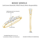 Certified Lab Grown Diamond Classic Solitaire Engagement Ring Lab - ( EF-VS ) - Rosec Jewels