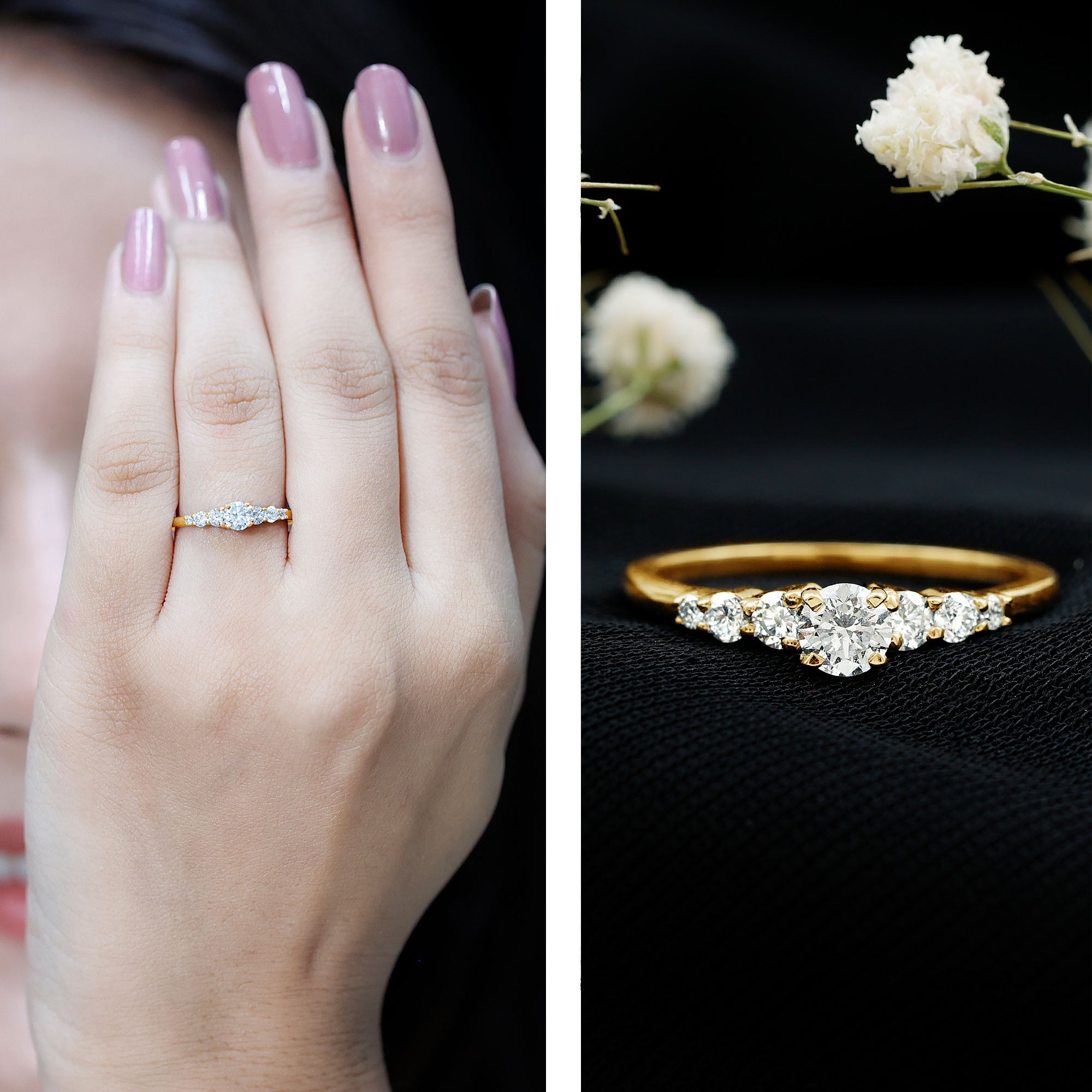 Certified Lab Grown Diamond Classic Solitaire Engagement Ring Lab - ( EF-VS ) - Rosec Jewels