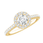 Rosec Jewels-Lab Grown Diamond Halo Engagement Ring With Side Stones