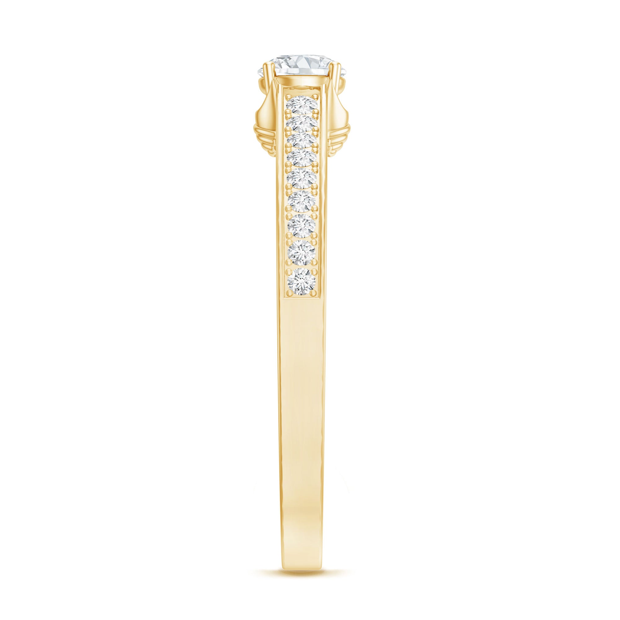Certified Lab Grown Diamond Minimalistic Engagement Ring Lab - ( EF-VS ) - Rosec Jewels