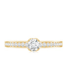 Certified Lab Grown Diamond Minimalistic Engagement Ring Lab - ( EF-VS ) - Rosec Jewels