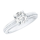 Rosec Jewels-Certified Lab Grown Diamond 5 MM Round Solitaire Promise Ring