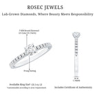 5 MM Lab Grown Diamond Simple Engagement Ring with Side Stones Lab - ( EF-VS ) - Rosec Jewels