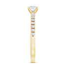 5 MM Lab Grown Diamond Simple Engagement Ring with Side Stones Lab - ( EF-VS ) - Rosec Jewels