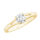 Rosec Jewels-Lab Grown Diamond 5 MM Solitaire Promise Ring With Split Shank