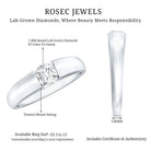 Lab Grown Diamond 5 MM Solitaire Band Ring Lab - ( EF-VS ) - Rosec Jewels