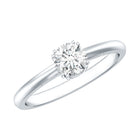 Certified 5 MM Lab Grown Diamond Solitaire Promise Ring Lab - ( EF-VS ) - Rosec Jewels