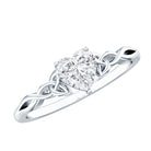 Certified Lab Grown Diamond 5 MM Heart Promise Ring Lab - ( EF-VS ) - Rosec Jewels