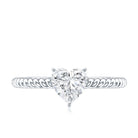Certified 5 MM Heart Lab Grown Diamond Solitaire Promise Ring Lab - ( EF-VS ) - Rosec Jewels