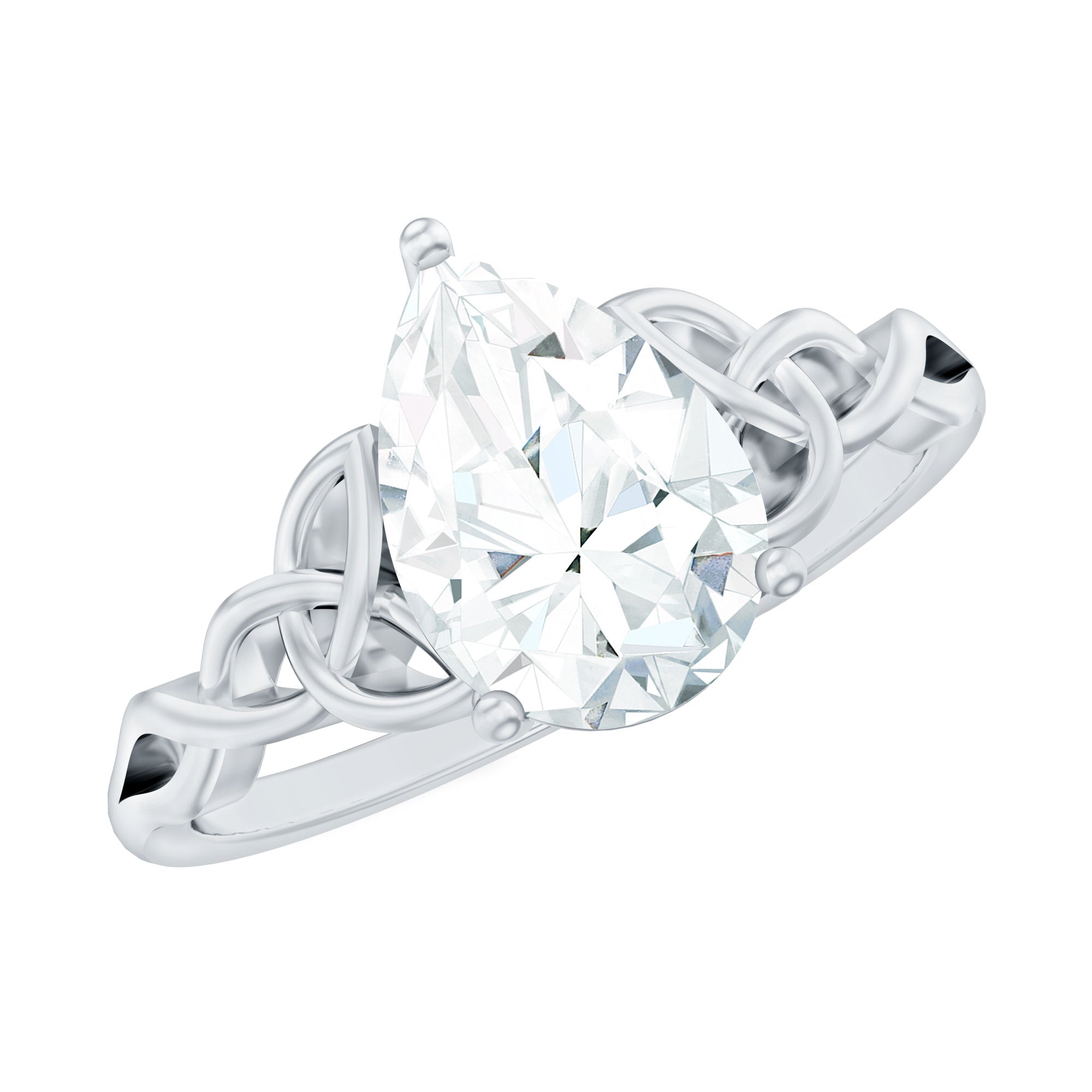 Rosec Jewels-Lab Grown Diamond 5X7 MM Teardrop Solitaire Engagement Ring