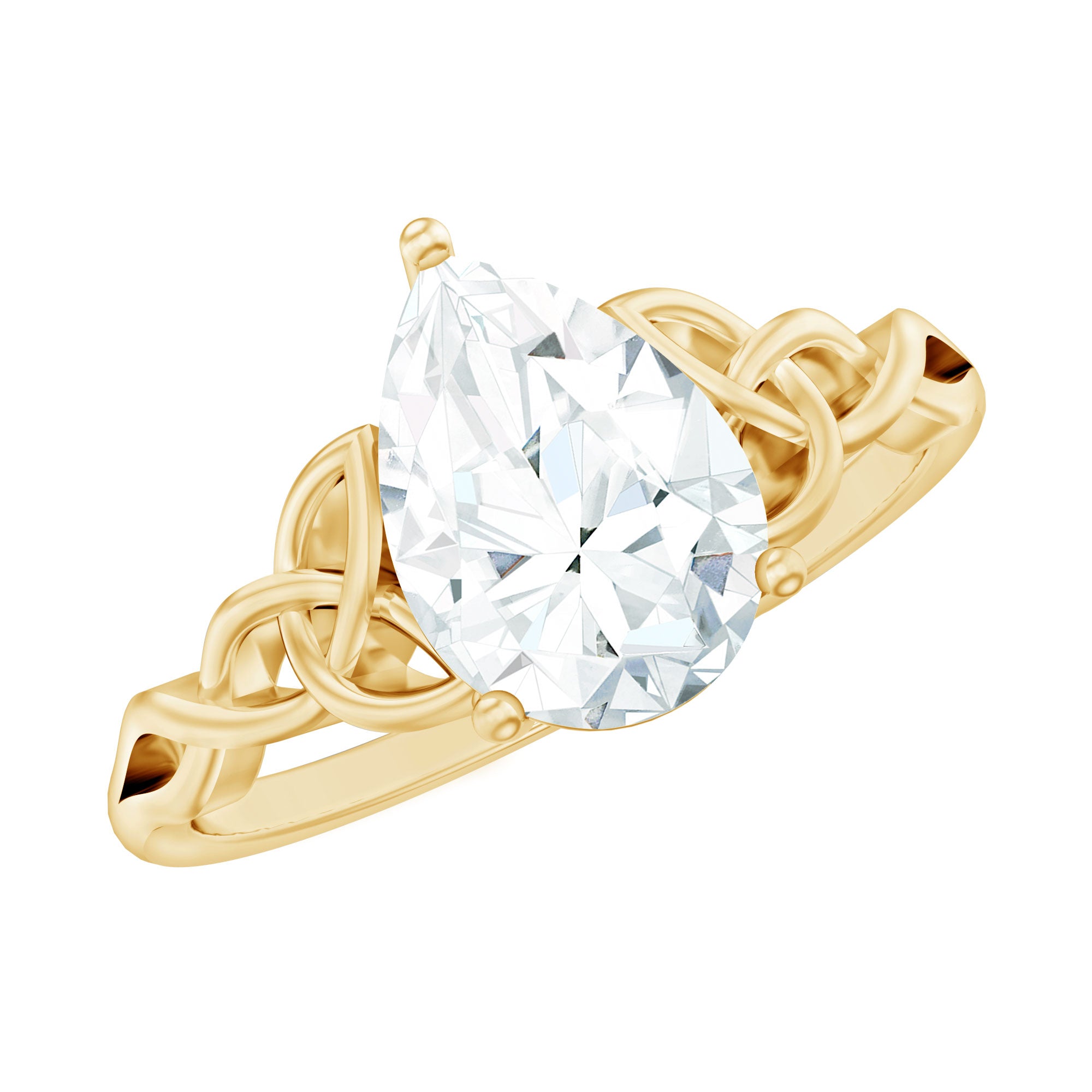 Rosec Jewels-Lab Grown Diamond 5X7 MM Teardrop Solitaire Engagement Ring