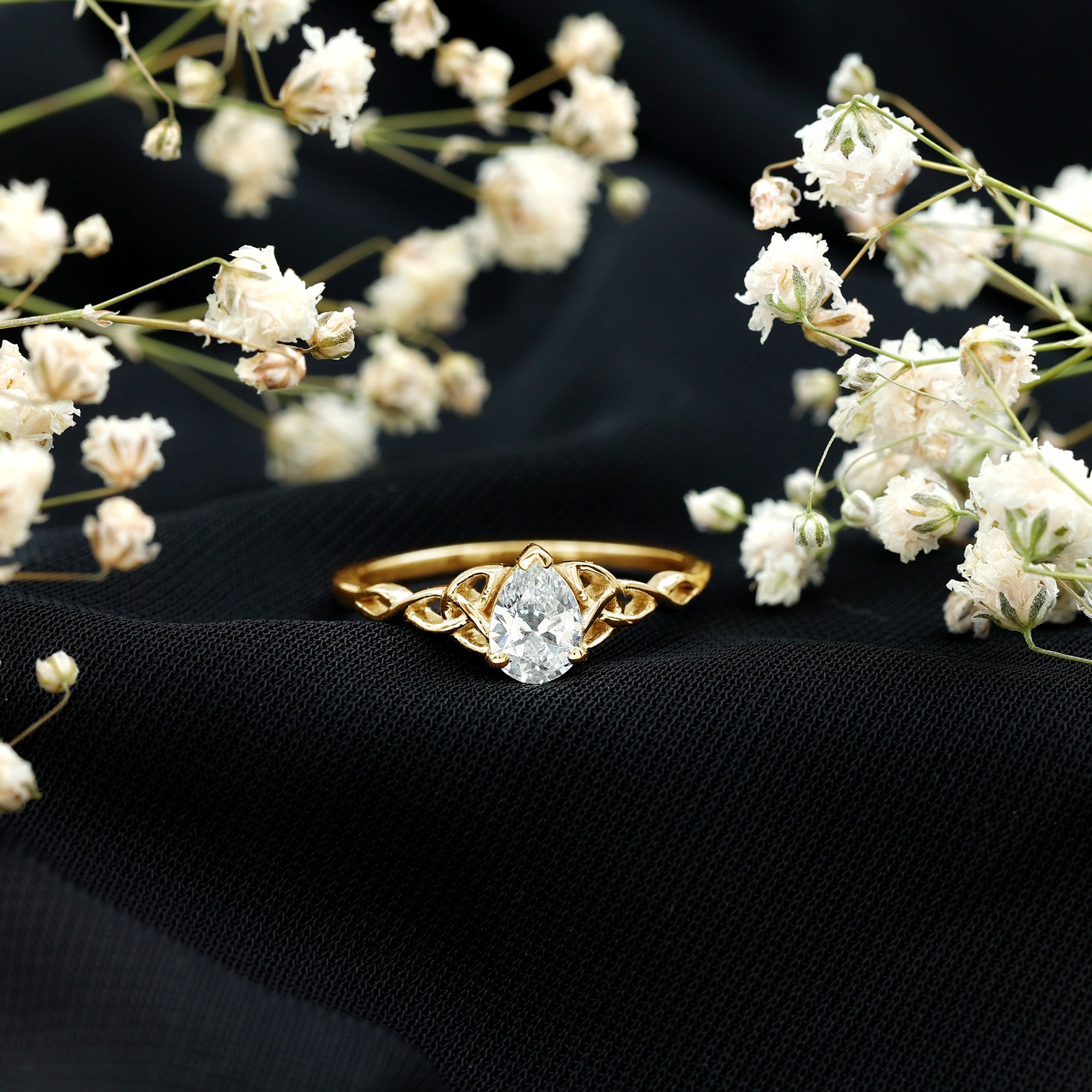 Rosec Jewels-Lab Grown Diamond 5X7 MM Teardrop Solitaire Engagement Ring