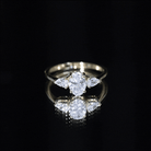 Lab Grown Diamond Past Present Future Engagement Ring For Women Lab - ( EF-VS ) - Rosec Jewels