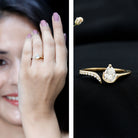 Certified Lab Grown Diamond Designer Promise Ring Lab - ( EF-VS ) - Rosec Jewels