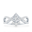 Rosec Jewels-Lab Grown Diamond Teardrop Designer Engagement Ring
