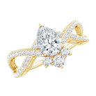 Rosec Jewels-Lab Grown Diamond Teardrop Designer Engagement Ring