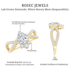 Rosec Jewels-Lab Grown Diamond Teardrop Designer Engagement Ring