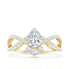 Rosec Jewels-Lab Grown Diamond Teardrop Designer Engagement Ring