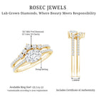 Certified 5X7 MM Lab Grown Diamond Engagement Ring Enhancer Lab - ( EF-VS ) - Rosec Jewels