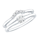 Lab Grown Diamond Minimal Engagement Ring With Enhancer Lab - ( EF-VS ) - Rosec Jewels