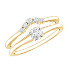 Lab Grown Diamond Minimal Engagement Ring With Enhancer Lab - ( EF-VS ) - Rosec Jewels