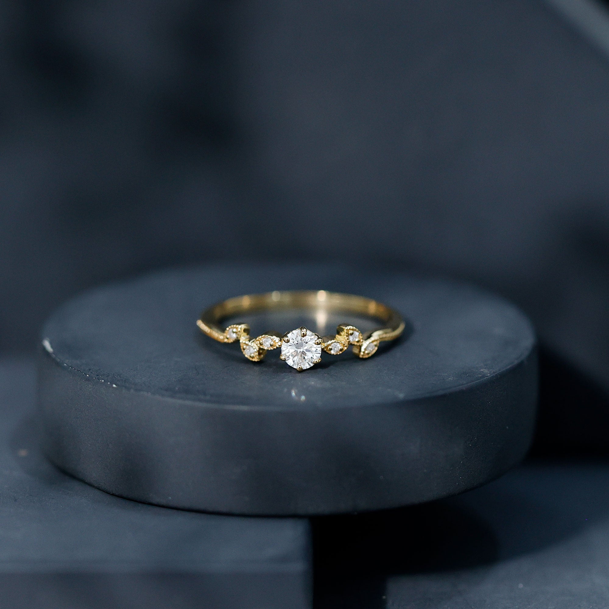Certified Lab Grown Diamond Minimalist Promise Ring Lab - ( EF-VS ) - Rosec Jewels