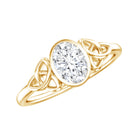 Rosec Jewels-5X7 MM Oval Lab Grown Diamond Celtic Knot Engagement Ring