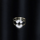 Certified Lab Grown Diamond 2 Stone Promise Ring Lab - ( EF-VS ) - Rosec Jewels