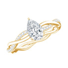 Lab Grown Diamond 5X7 MM Pear Shaped Engagement Ring Lab - ( EF-VS ) - Rosec Jewels