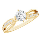 Certified Lab Grown Diamond 5 MM Infinity Engagement Ring Lab - ( EF-VS ) - Rosec Jewels