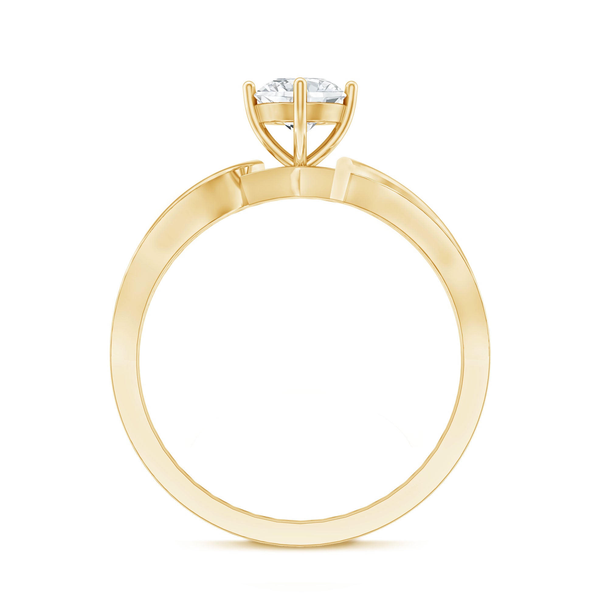 Certified Lab Grown Diamond 5 MM Infinity Engagement Ring Lab - ( EF-VS ) - Rosec Jewels
