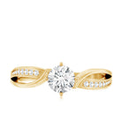 Certified Lab Grown Diamond 5 MM Infinity Engagement Ring Lab - ( EF-VS ) - Rosec Jewels