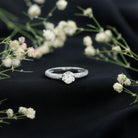 Rosec Jewels-Lab Grown Diamond Solitaire Engagement Ring with Side Stones