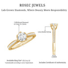 Rosec Jewels-Lab Grown Diamond Solitaire Engagement Ring with Side Stones