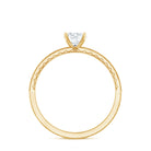 5MM Lab Grown Diamond Engagement Ring With Side Stones Lab - ( EF-VS ) - Rosec Jewels